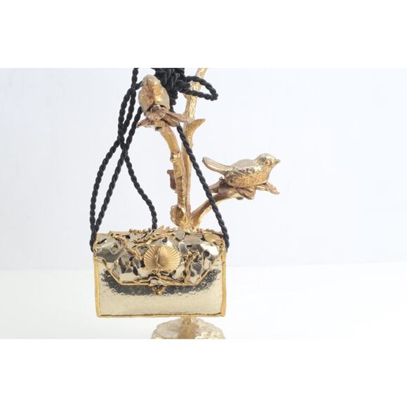 Vtg Handmade Artisan Mixed Metal Sea Life Themed Minaudiere' Evening Bag 1980's - Picture 2 of 16